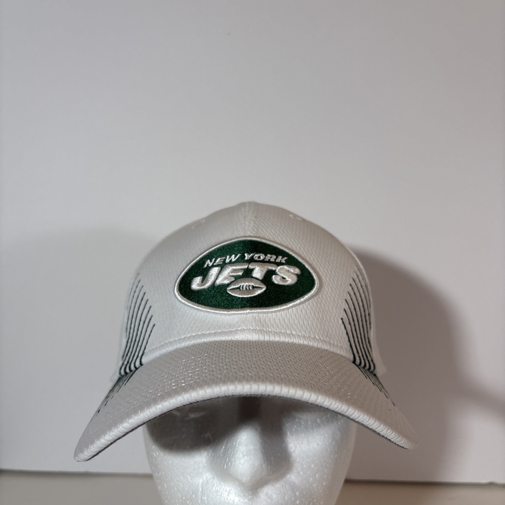 New Era 39THIRTY New York Jets White‎ NFL Hat NEW M/L
